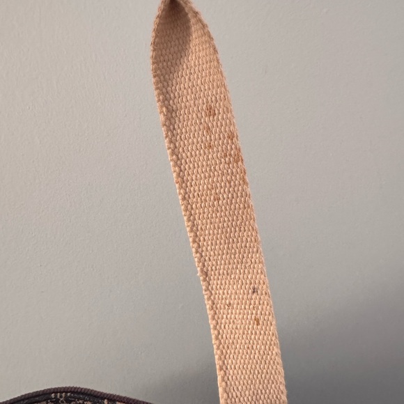 L.L. Bean Dark blue Canvas Tote with Tan Handles - Picture 3 of 4